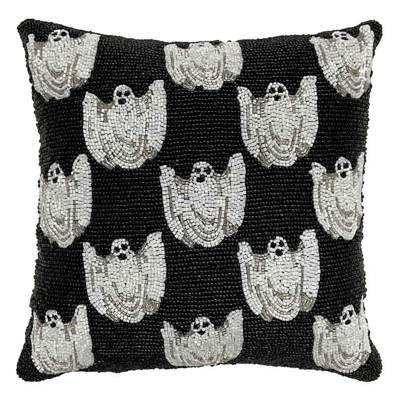 Beaded Ghosts Throw Pillow, 12" | At Home