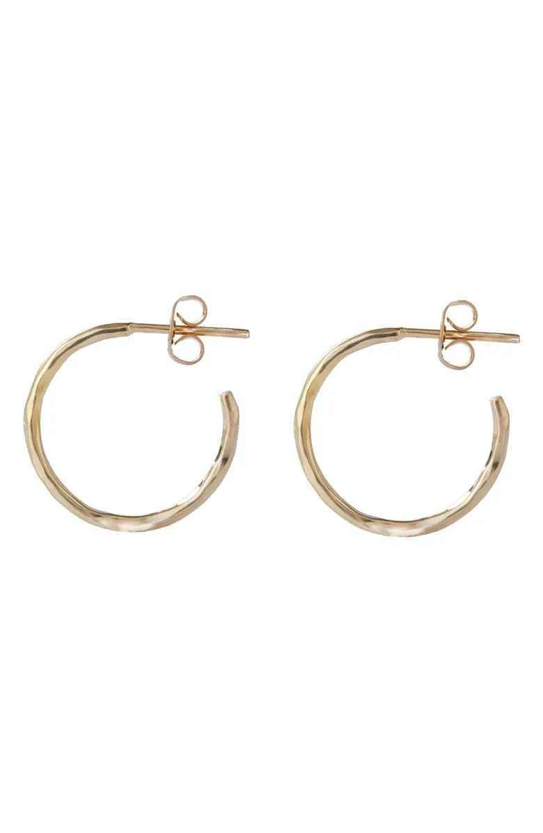 Argento Vivo Sterling Silver Medium Hammered Hoop Earrings | Nordstrom | Nordstrom