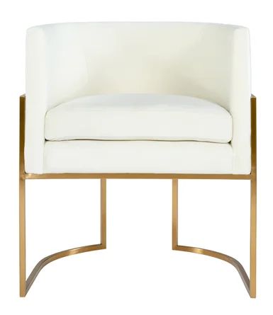 InspireMeHomeDécor Velvet Upholstered Metal Arm Chair | Wayfair North America