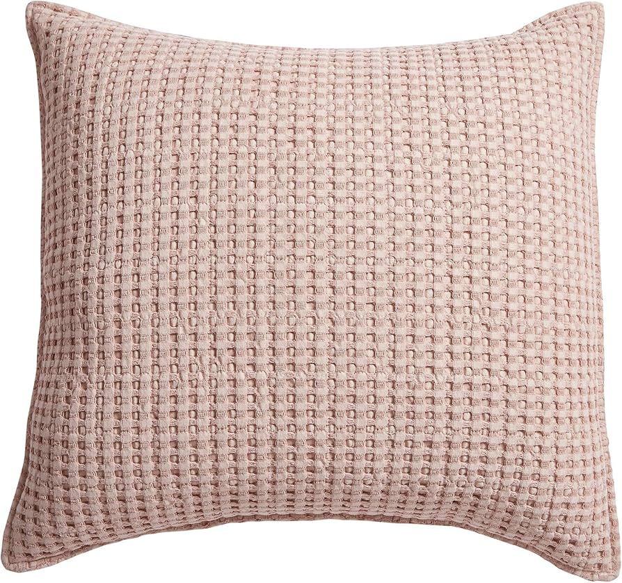 Levtex Home - Mills Waffle - Decorative Pillow - Poly Filled - Blush - Sham Size (20 x 20in.) | Amazon (US)