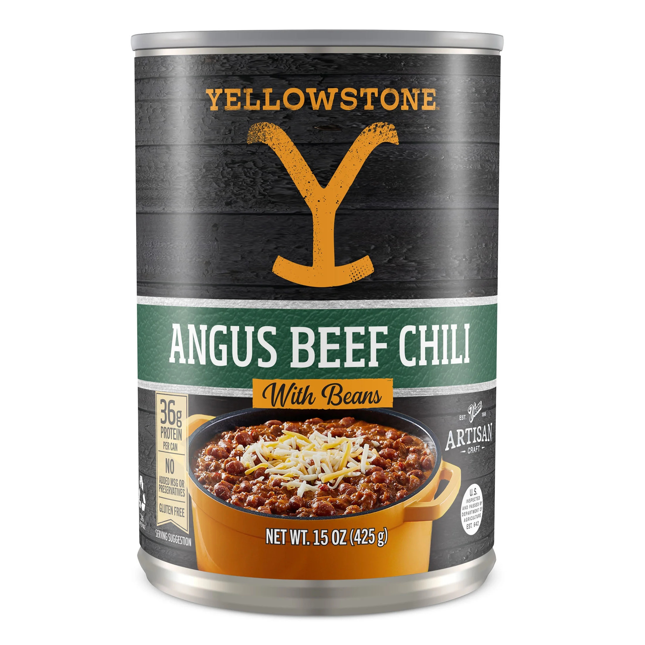 Yellowstone Angus Beef Chili with Beans 15 oz. Can | Walmart (US)