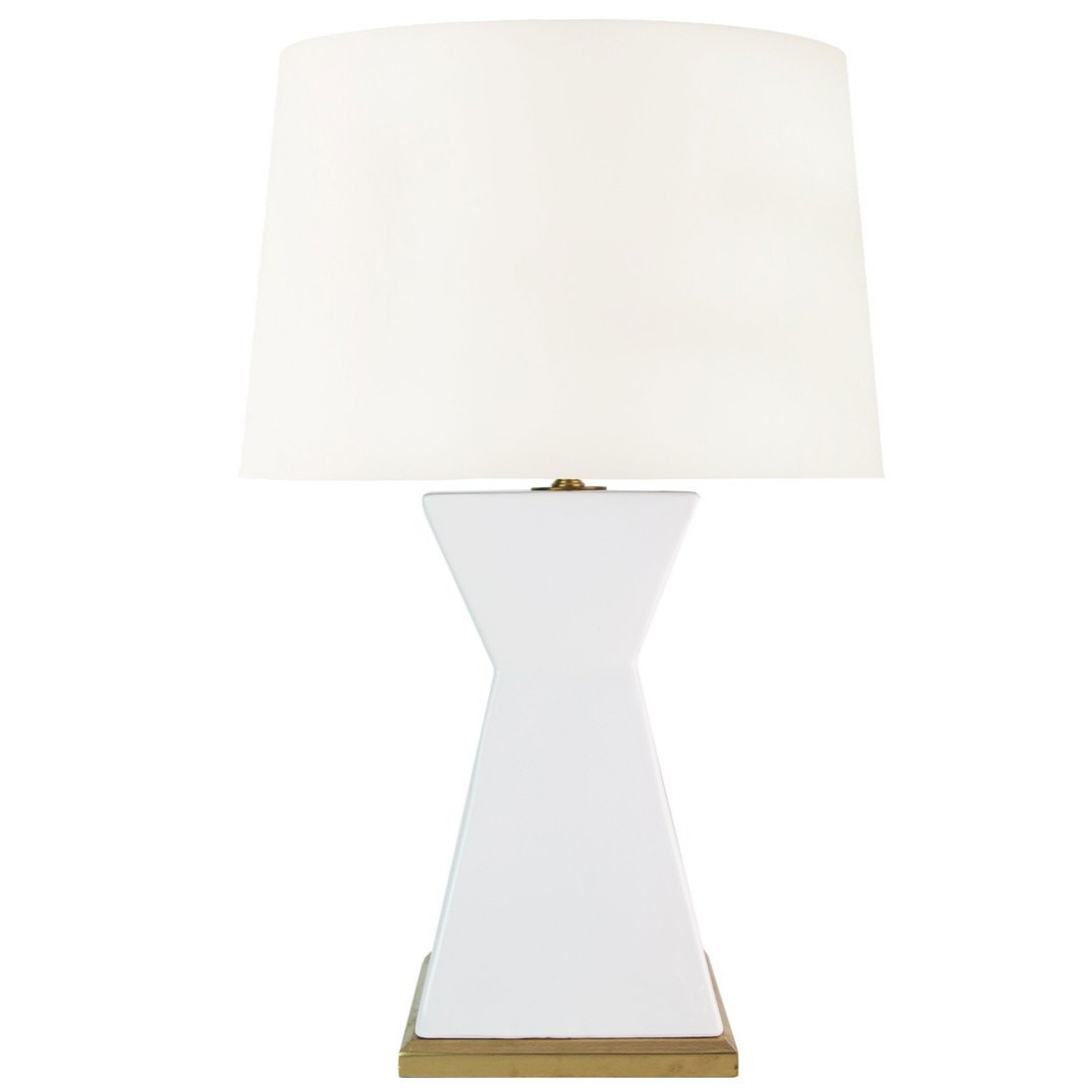 Hour Glass White Table Lamp | Megan Molten