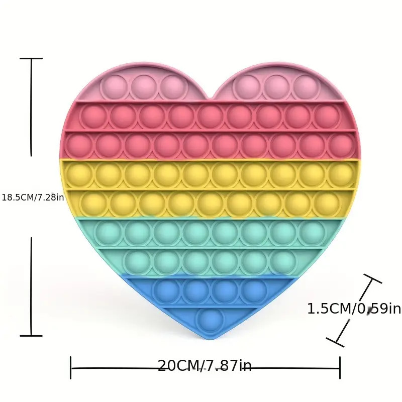 Jumbo Toy For Kids Teens Adult Press Pop Popper Sensory Stress Relief Game Circular Round Rainbow... | Temu Affiliate Program