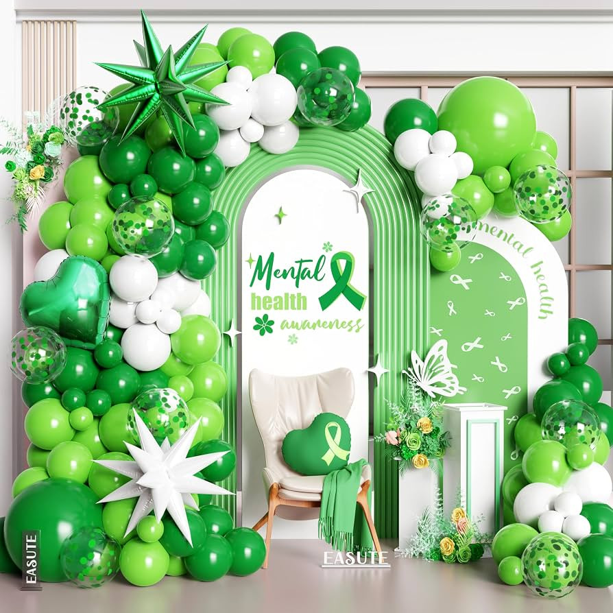 Mental Health Awareness Month Decorations, 134PCS Mental Health Awarness Balloon Arch Hope Green ... | Amazon (US)