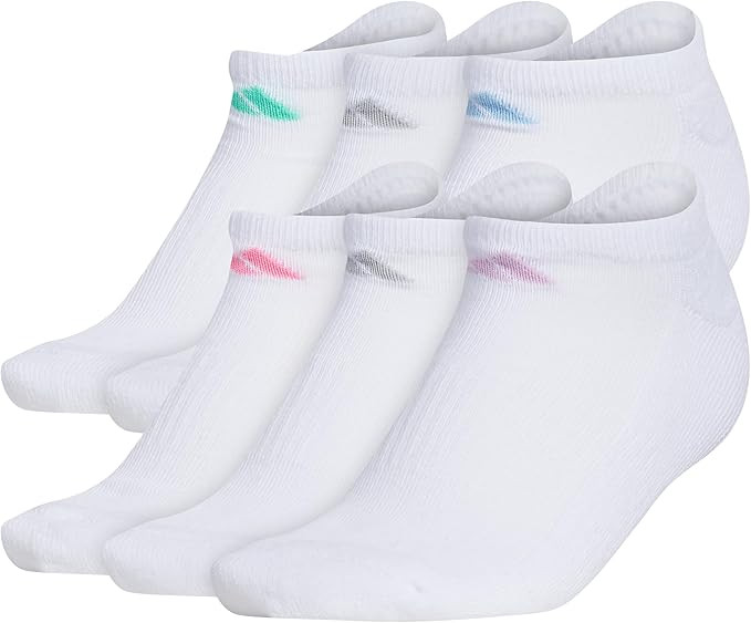 adidas Women's Athletic Cushioned No Show Socks (6-Pair) Low Profile Look with Arch Compression f... | Amazon (US)
