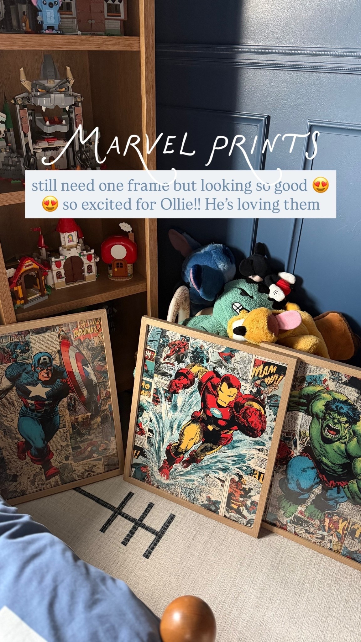 still need one frame but looking so good 😍😍 so excited for Ollie!! He’s loving them