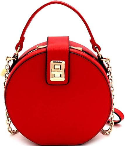 Medium Top-Handle Bow Quilted Neon Checker Vegan Leather Round Satchel Crossbody | Amazon (US)