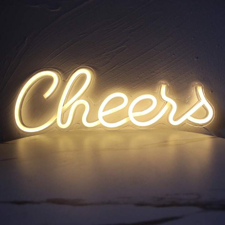 Cheers Neon Sign, Led Neon Sign Wall Decor, Usb/Battery Operated For Party, Home, Room, Club, Wed... | SHEIN