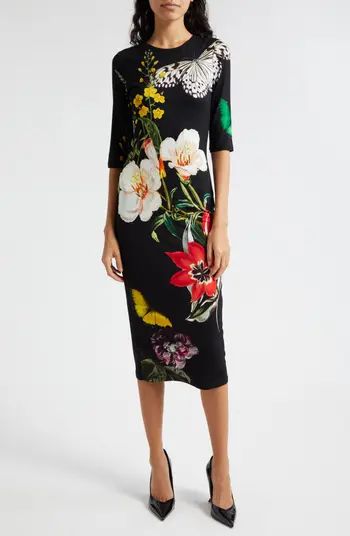 Delora Floral Midi Dress | Nordstrom
