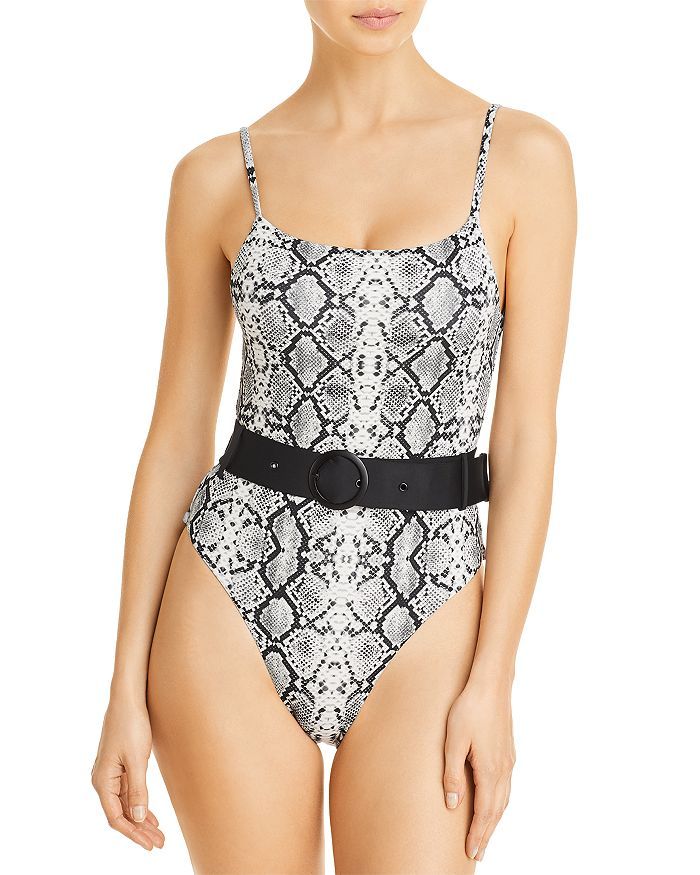 AQUA Belted Snake Print One Piece Swimsuit - 100% Exclusive Back to Results -  Women - Bloomingda... | Bloomingdale's (US)