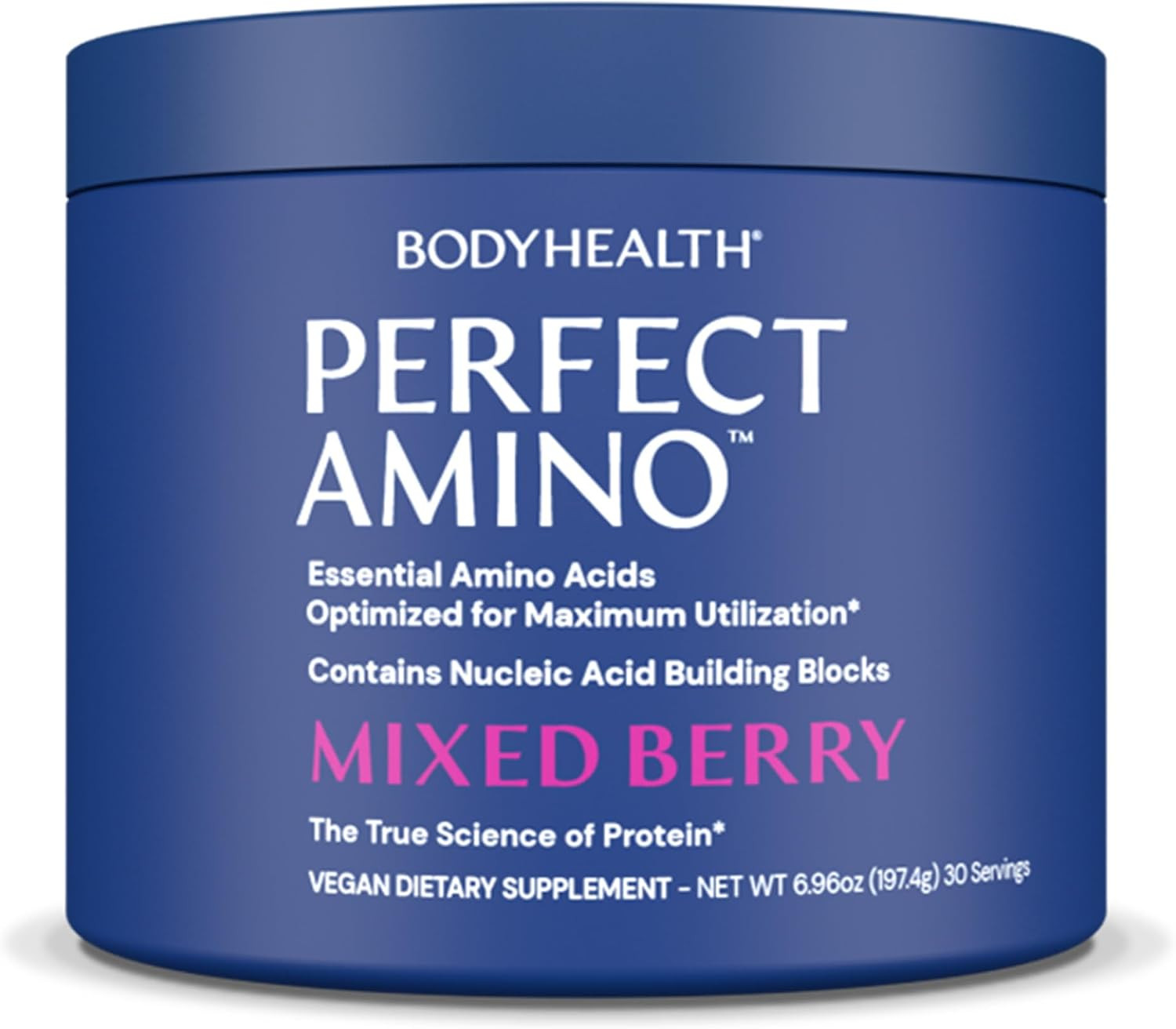 BodyHealth PerfectAmino Powder - BCAA and EAA Powder for Pre and Post Workout - Amino Acid Energy Drink for Men and Women to Support Lean Muscle and Recovery - Mixed Berry - 30 Servings | Amazon (US)