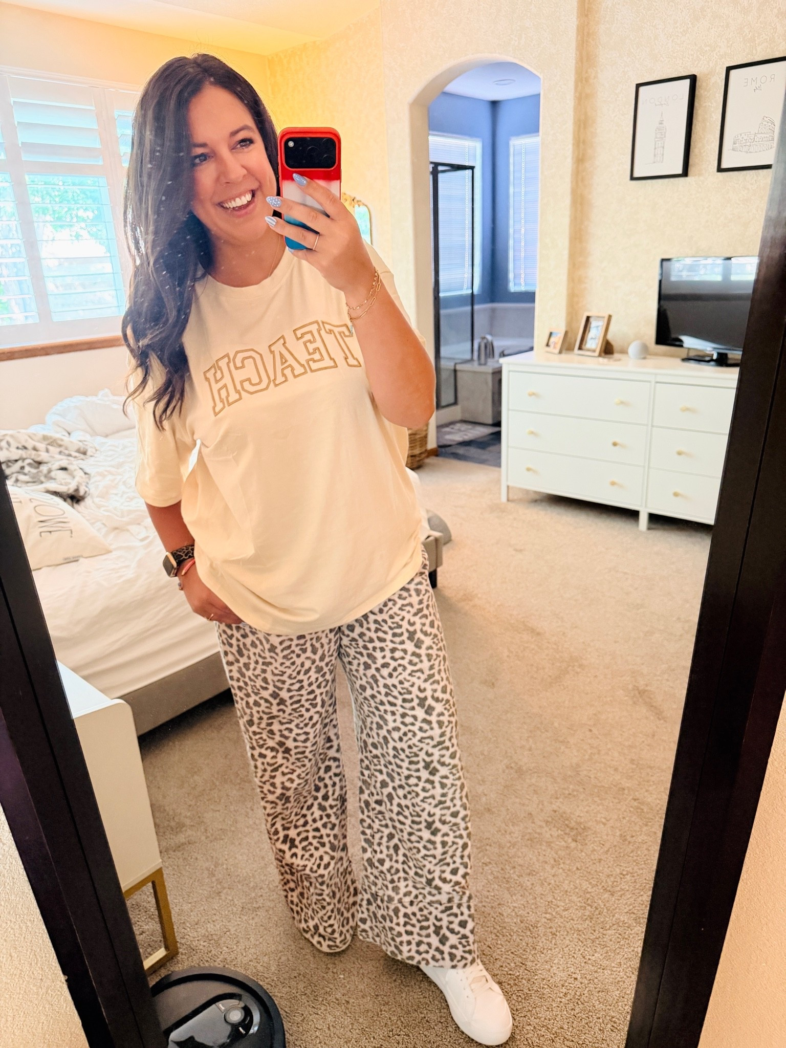 Casual Teacher Friday Outfit ✨

This shirt is soooo soft and comfy! I sized up one to a XL to have this baggy look. 

These pants I’m wearing my typical size large. I took out the hem on these, since they came cuffed at the bottom. I’m 5’6” and I like the length on these since I did that.

#LTKootd #LTKMidsize