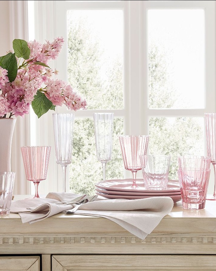 Scalloped glassware, pink tumblers, champagne flutes spring entertaining hosting Easter Valentine’s Day 

#LTKHome #LTKFindsUnder50 #LTKSaleAlert
