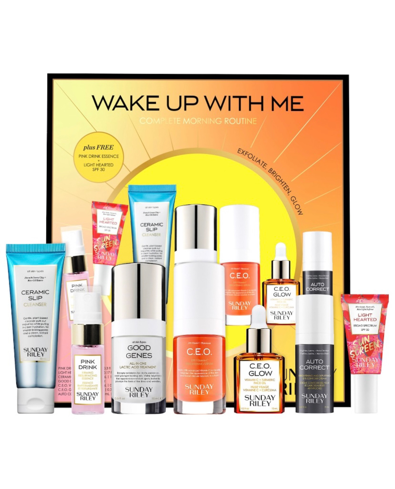 So impressed with the Sunday Riley ‘Wake Up With Me’ skincare regimen. Perfect skincare set and would make a great gift! 

#LTKbeauty #LTKGiftGuide #LTKunder100