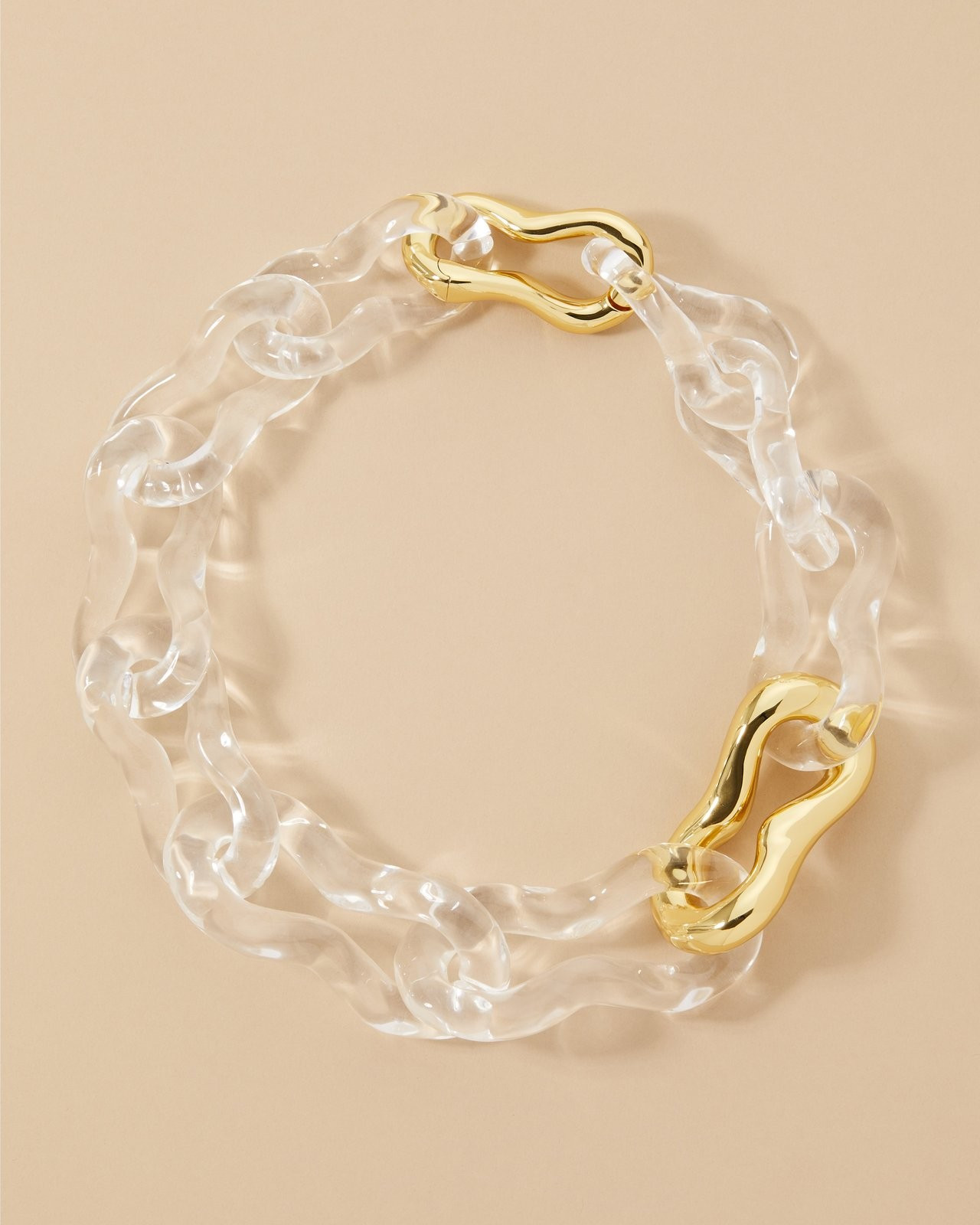 Liquid Lucite Link Necklace - Clear | ALEXIS BITTAR | Alexis Bittar