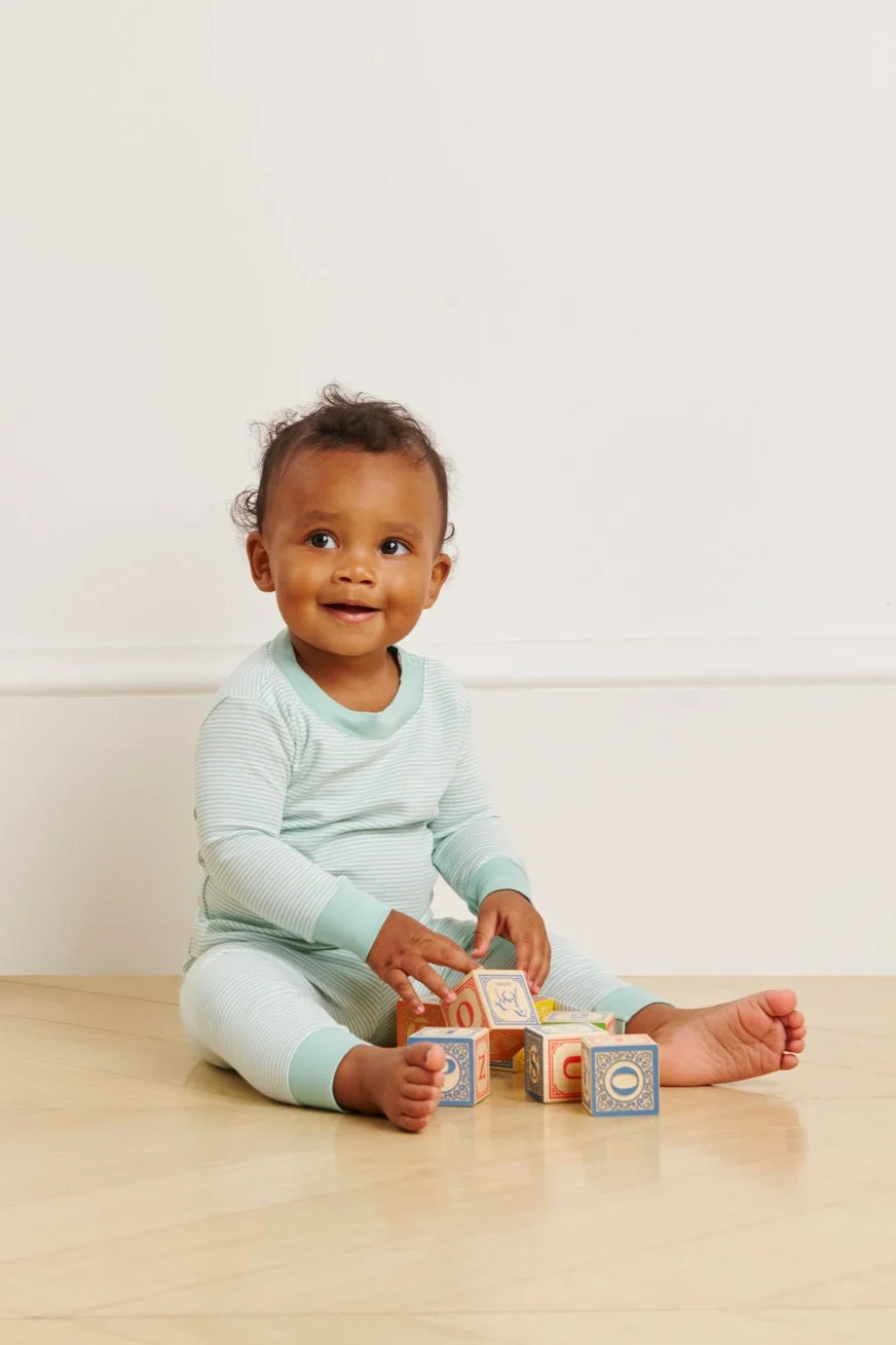 Baby Long-Long Set in Parisian Green | Lake Pajamas