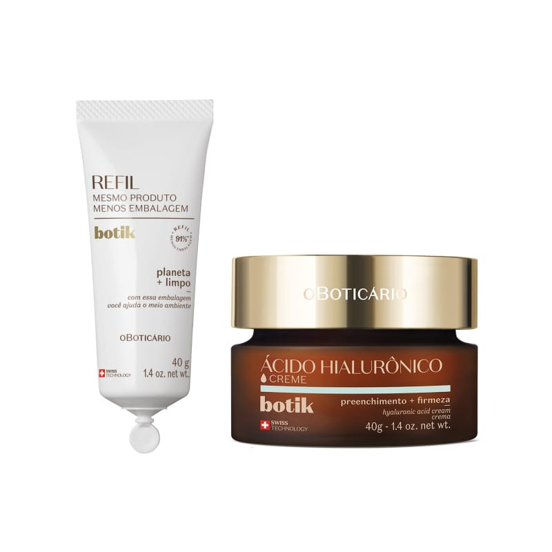 Combo Botik Ácido Hialurônico: Creme Facial Firmador 40g + Refil 40g | oBoticario (BR)
