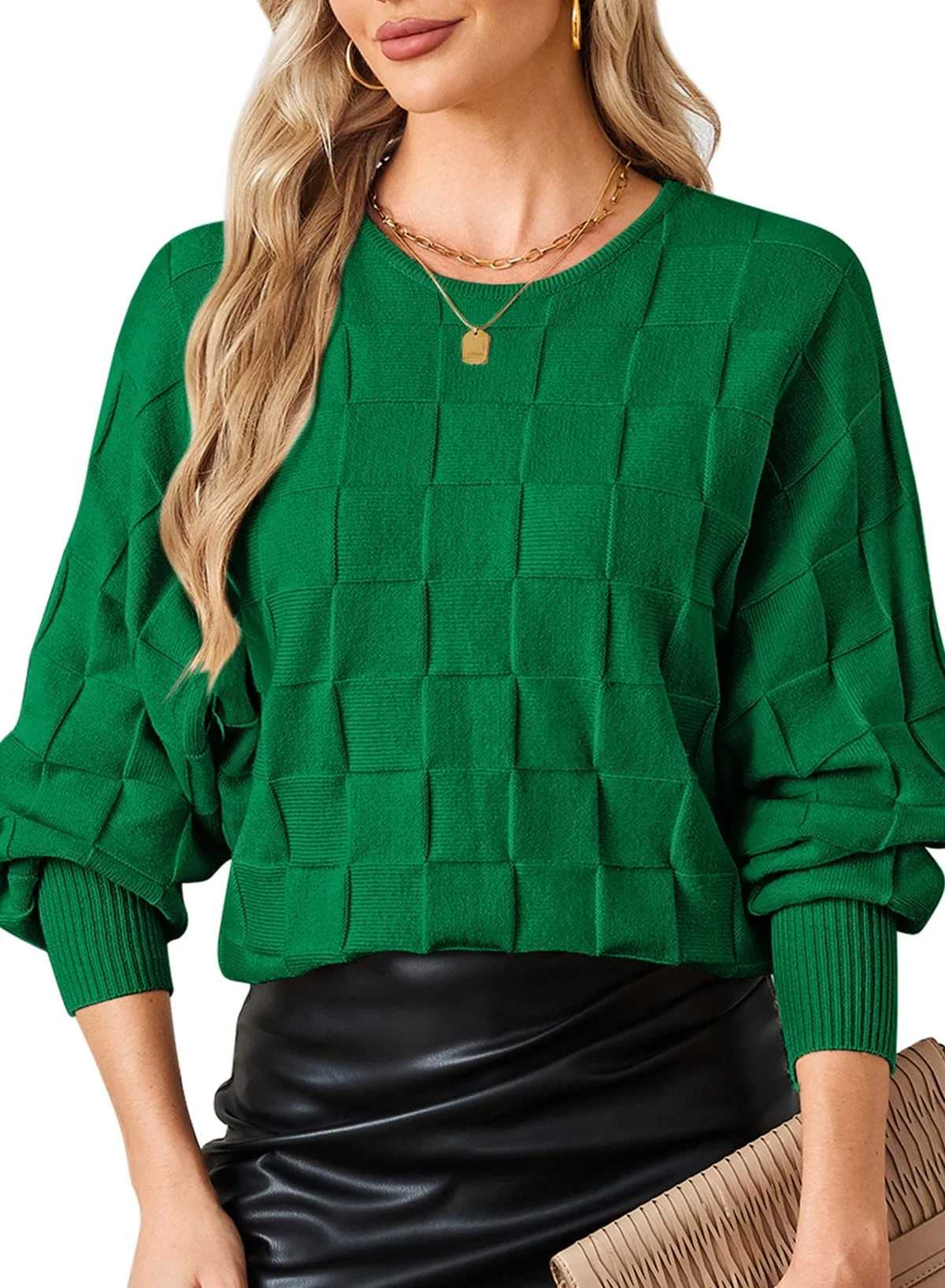 Pink Queen Women's Winter 2025 Crewneck Sweaters Pullover Casual Long Batwing Sleeve Oversized | Walmart (US)