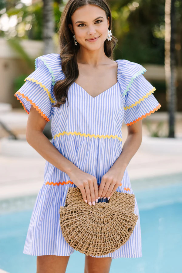 Lift You Up Blue Dress | The Mint Julep Boutique