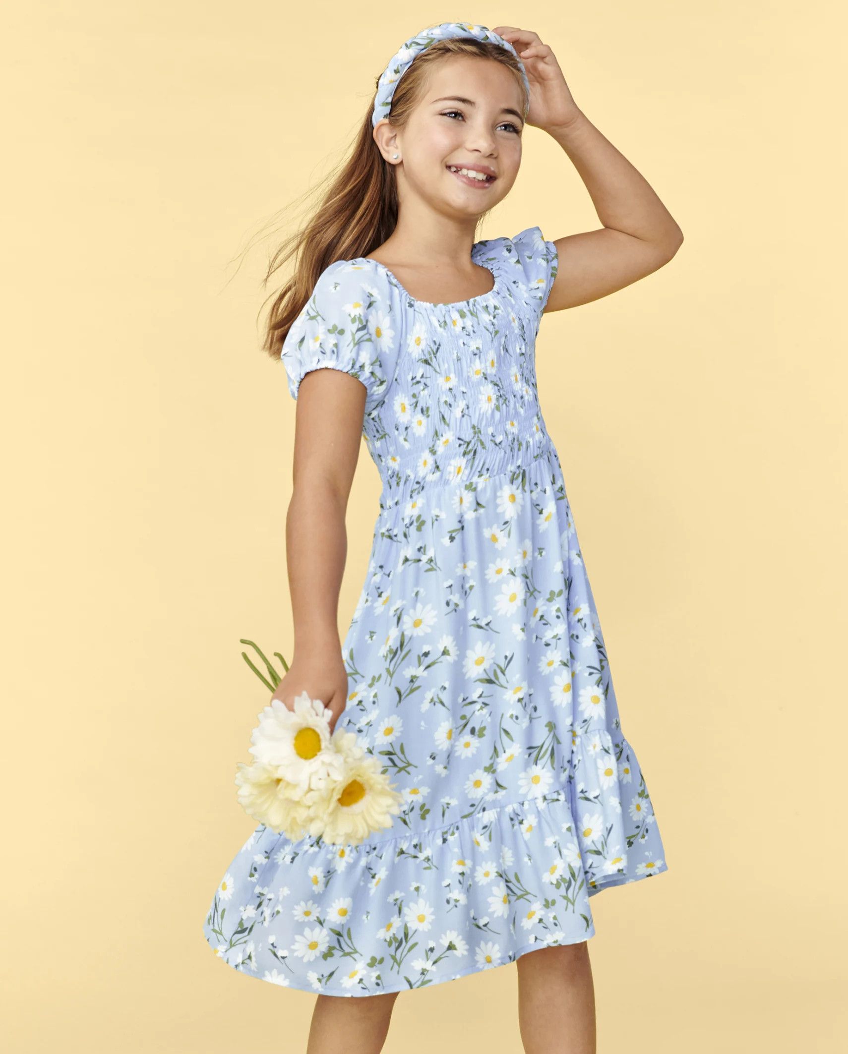 Girls Mommy And Me Floral Tiered Dress - whirlwind | The Children's Place