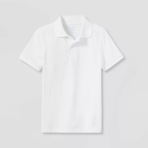 Boys' Short Sleeve Pique Uniform Polo Shirt - Cat & Jack™ White | Target