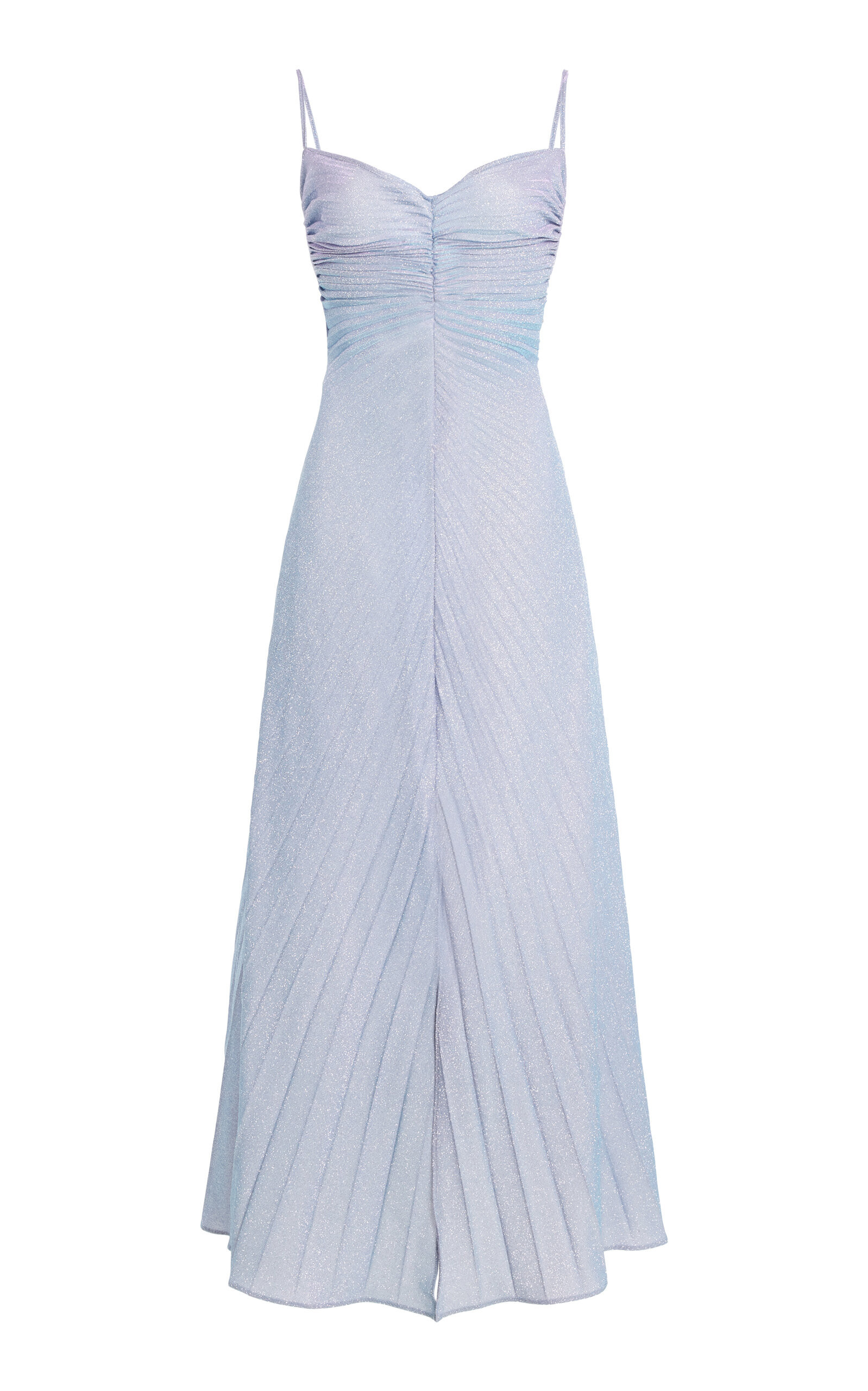 GEORGIA HARDINGE - Relic Pleated Metallic-Jersey Midi Dress - Blue - UK 14 - Moda Operandi | Moda Operandi (Global)