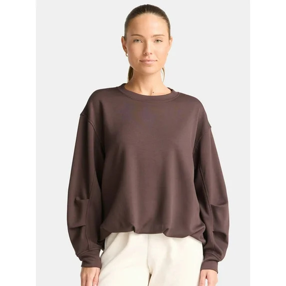 Avia Women's Knit Bubble Top with Long Sleeves, Sizes XS-XXXL - Walmart.com | Walmart (US)