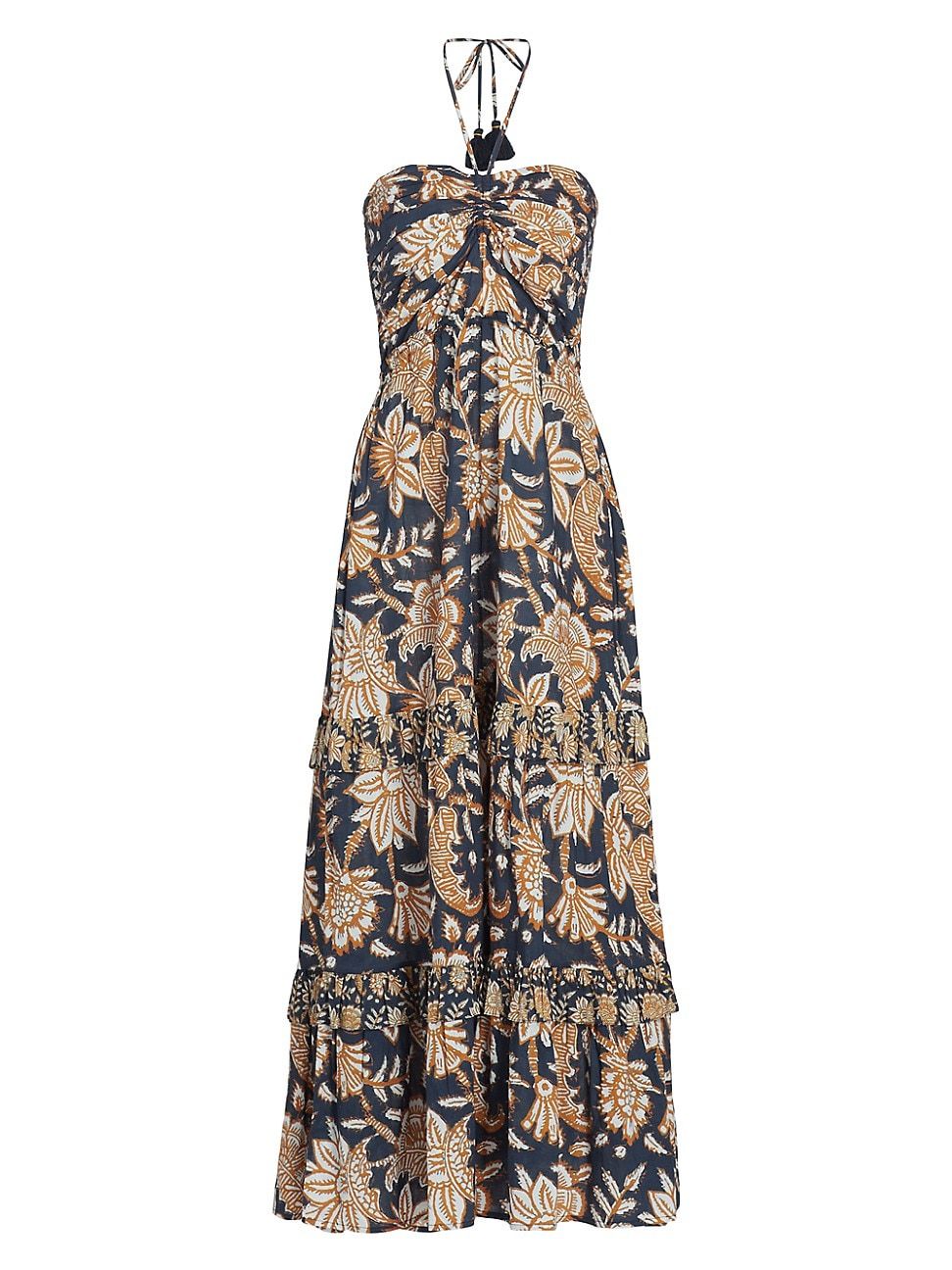 Women's June Floral Maxi Dress - Batik Floral Midnight Navy - Size Medium - Batik Floral Midnight Na | Saks Fifth Avenue