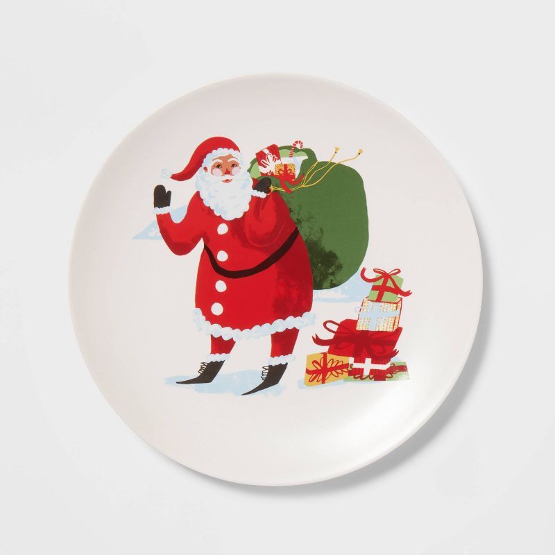 7.5" Stoneware Caucasian Santa Appetizer Plate - Threshold™ | Target