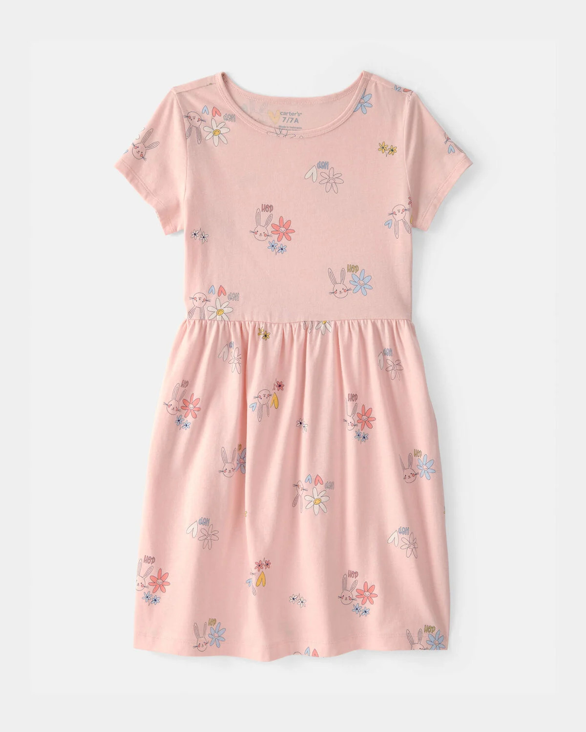 Girls Easter Floral Short-Sleeve Dress - Pink | Carter's | Carter's Inc