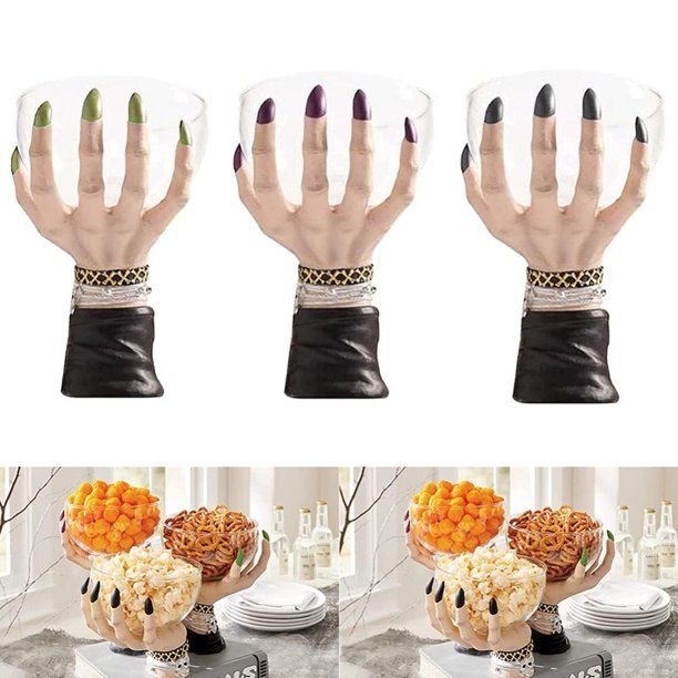 1/3PCS Witch's Hand Snack Bowl Candy Bowl Rack Snack Basket Halloween Decoration Home Halloween P... | Walmart (US)