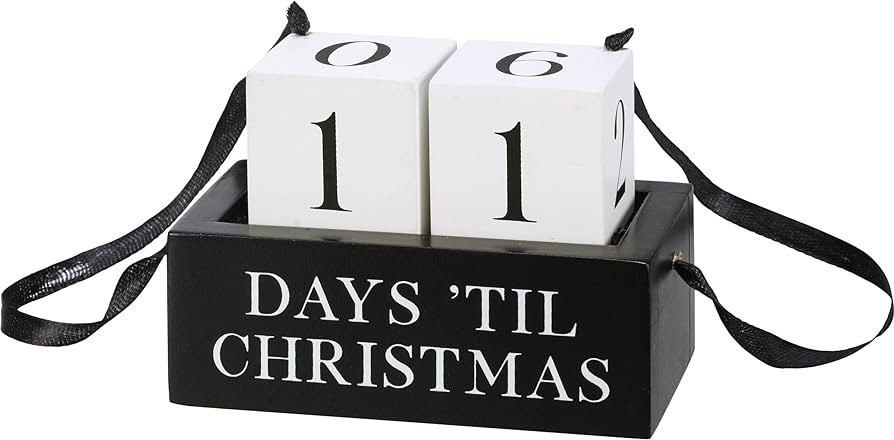 Primitives By Kathy Christmas Block Countdown 111675 - Days 'Til Christmas, Black | Amazon (US)