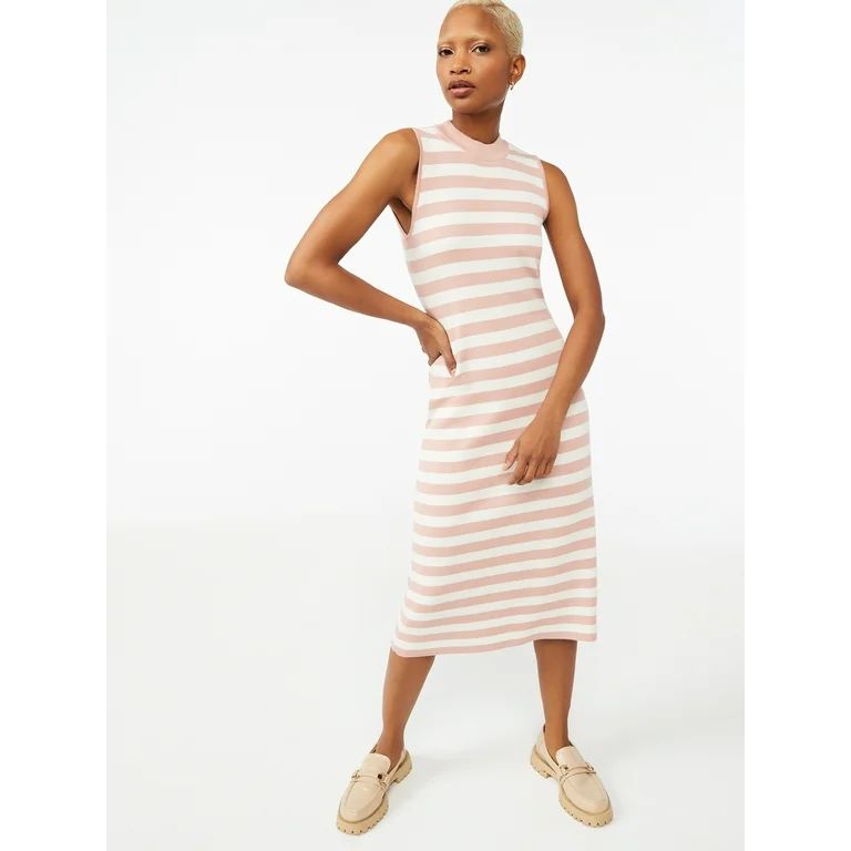 Free Assembly Women's Sleeveless Midi Sweater Dress | Walmart (US)