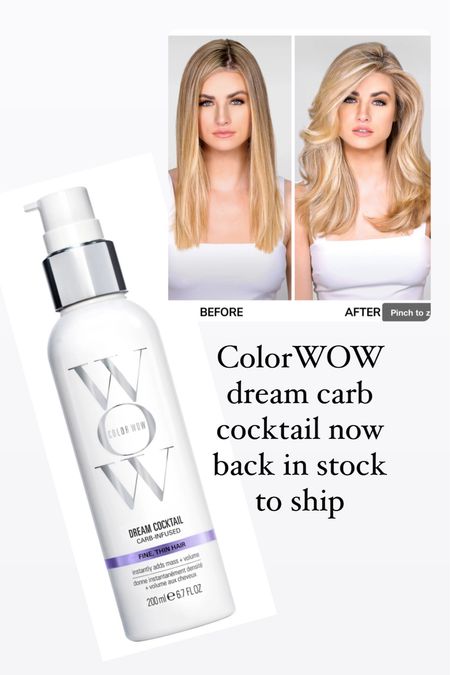 COLOR WOW Dream Cocktail Carb-Infused Thickening Leave In Treatment is back in stock! Grab it now before it's gone!!!

#LTKMostLoved #LTKbeauty #LTKfindsunder50