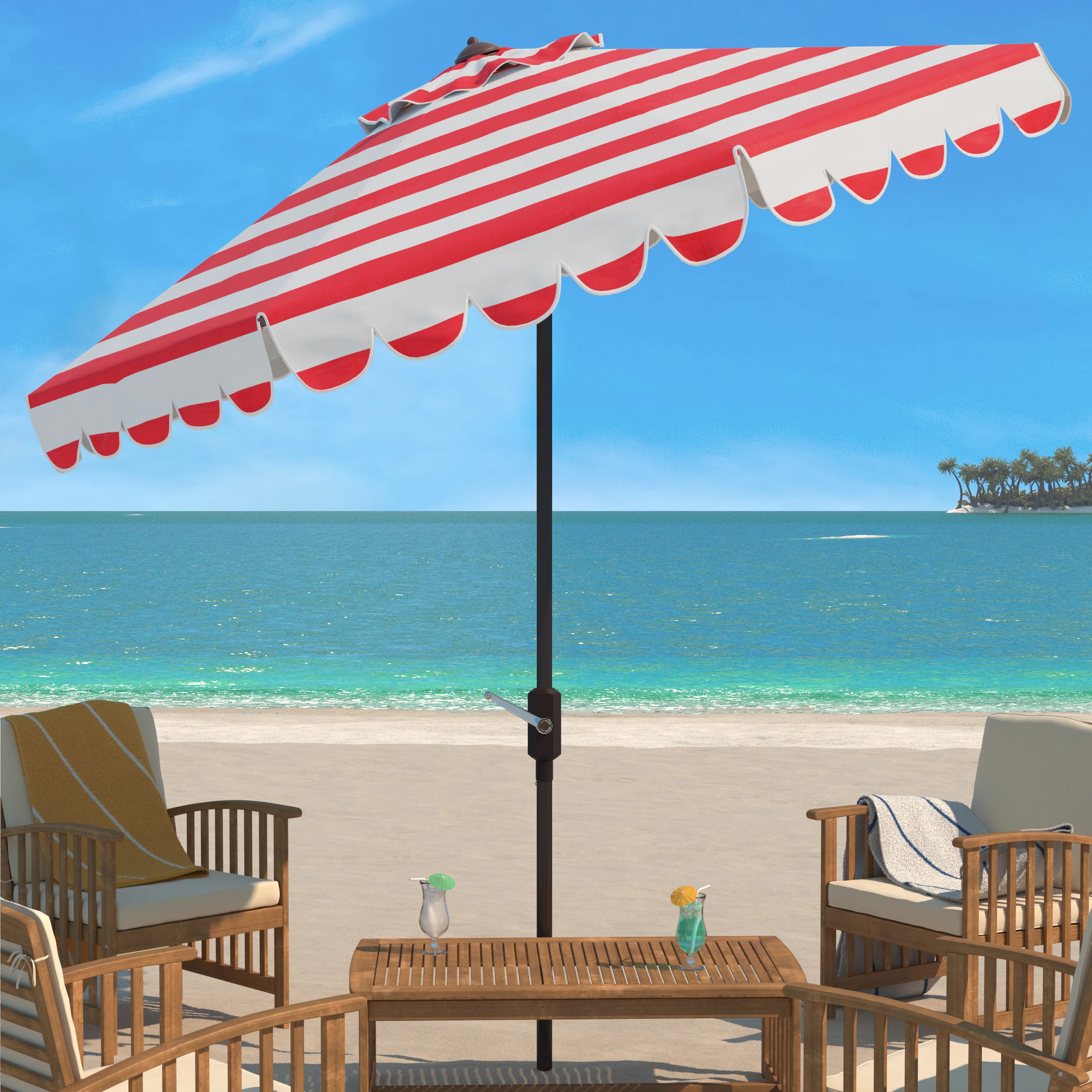 Arlmont & Co. Natalee Tilt Market Umbrella & Reviews | Wayfair | Wayfair North America