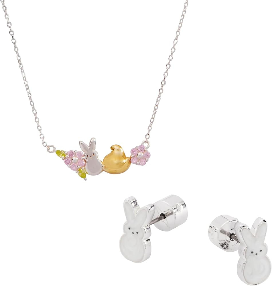 Alex and Ani PEEPS Precious Peepsake Necklace, Two Tone Precious PEEPS White Pearlized Bunny Stud... | Amazon (US)