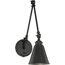 Black Industrial Wall Sconce Swing Arm Angle Adjustable Vintage Wall Mount Light Sconce | Amazon (US)