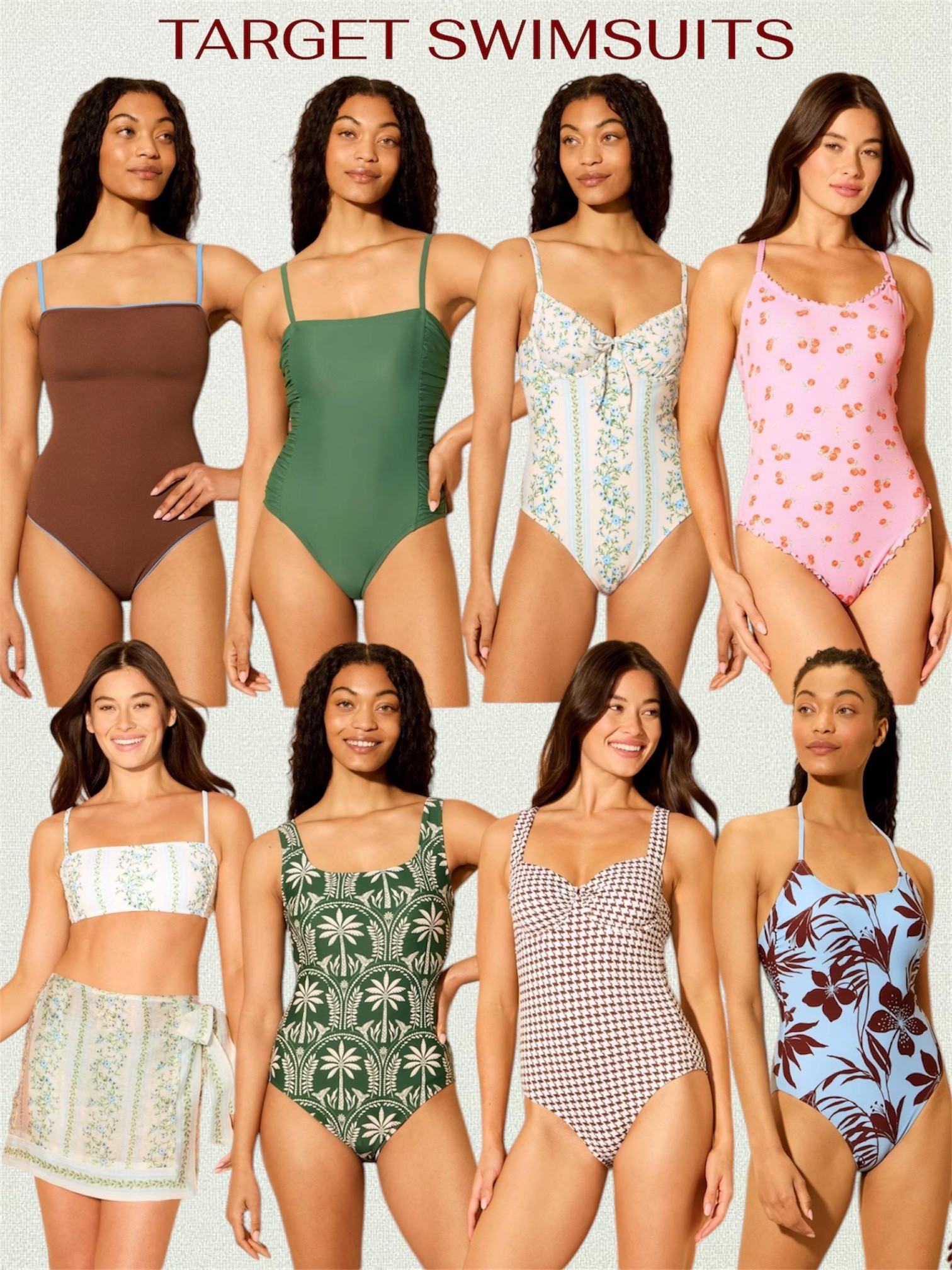 Trending swimsuits from Target. 



One piece swimsuit, one piece swim, target swim, target swimsuit, swim coverup, skirt coverup, target coverups, crochet swim coverup, 

#LTKSeasonal #LTKTravel #LTKSwim