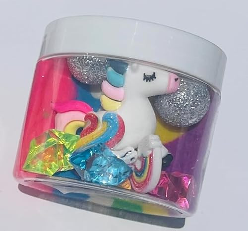 Unicorn Rainbow ONE 6oz Busy Jar Activity Fine Motor Skills Easy Clean Compact Portable Sensory Dough Kit Educational Endless Toy Gift for Toddlers Kids (Rainbow Unicorn) | Amazon (US)
