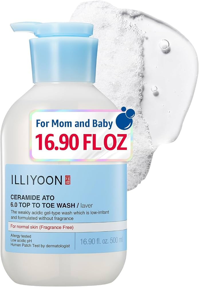 Illiyoon Ceramide Ato 6.0 Top to Toe Wash - Mild Cleanser for Baby body, 16.9 Fl Oz (500ml) | Amazon (US)