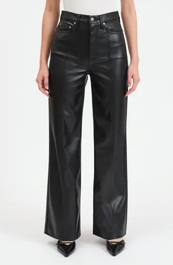 Far Out Faux Leather Wide Leg Pants | Nordstrom