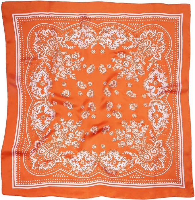 Vanlinker Vintage Bandanas Square Multi-Purpose Scarfs for Men Women Silk Like Scarf Neckerchief ... | Amazon (US)
