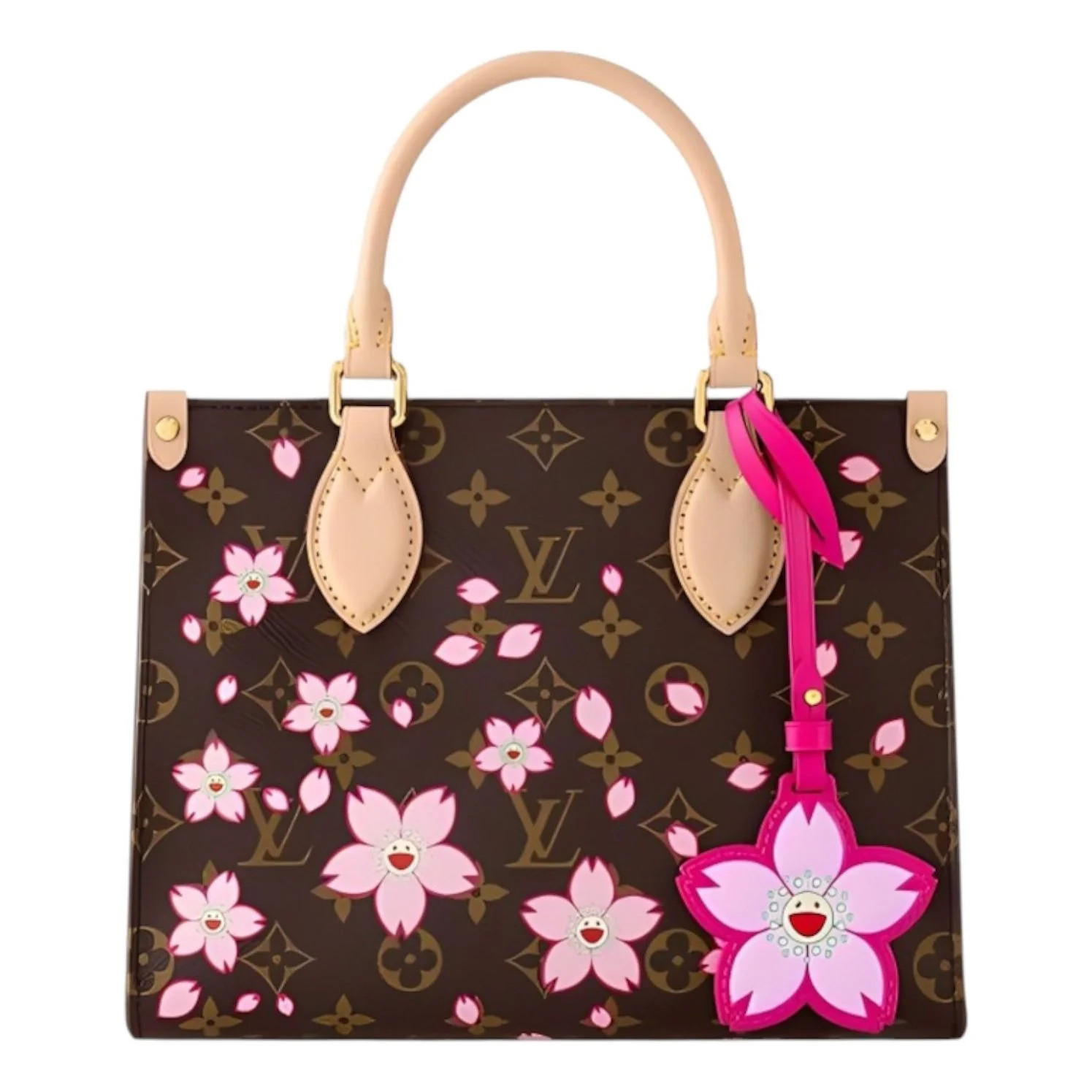 (WMNS) LOUIS VUITTON x Takashi Murakami OnTheGo PM 'Sakura Brown' M13269 | KICKS CREW
