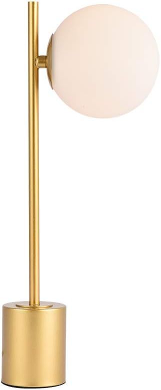 KRASTY Modern Small Table Lamp,Brass Metal Bedroom Nightstand Bedside Lamp,Desk Lamp Fixture with... | Amazon (US)
