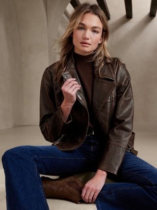 Canyon Leather Moto Jacket | Banana Republic (US)