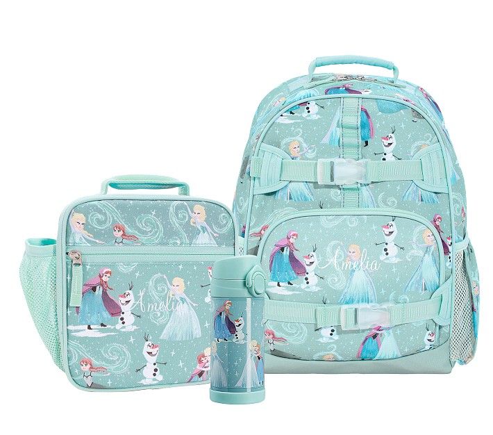 Mackenzie Aqua Frozen Backpack & Lunch Bundle, Set of 3 | Pottery Barn Kids