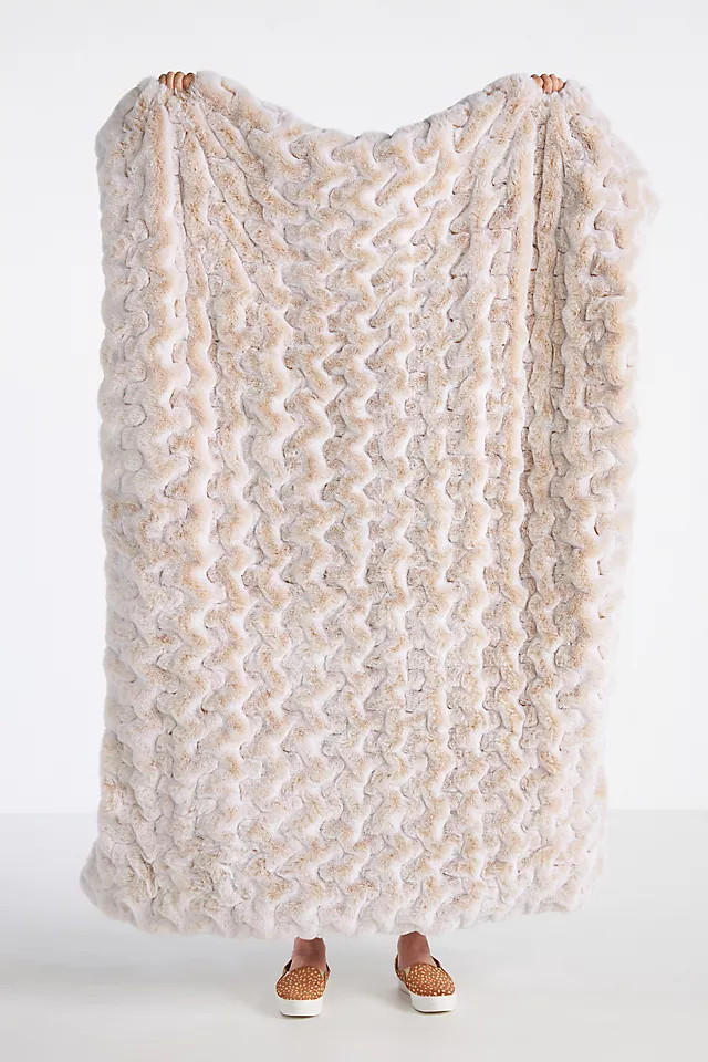Luxe Faux Fur Throw Blanket | Anthropologie (US)