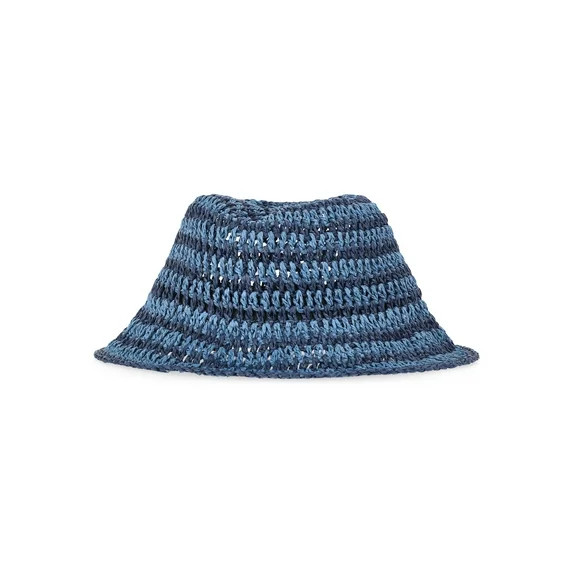 Time and Tru Women’s Straw Bucket Vacay Hat, One Size | Walmart (US)