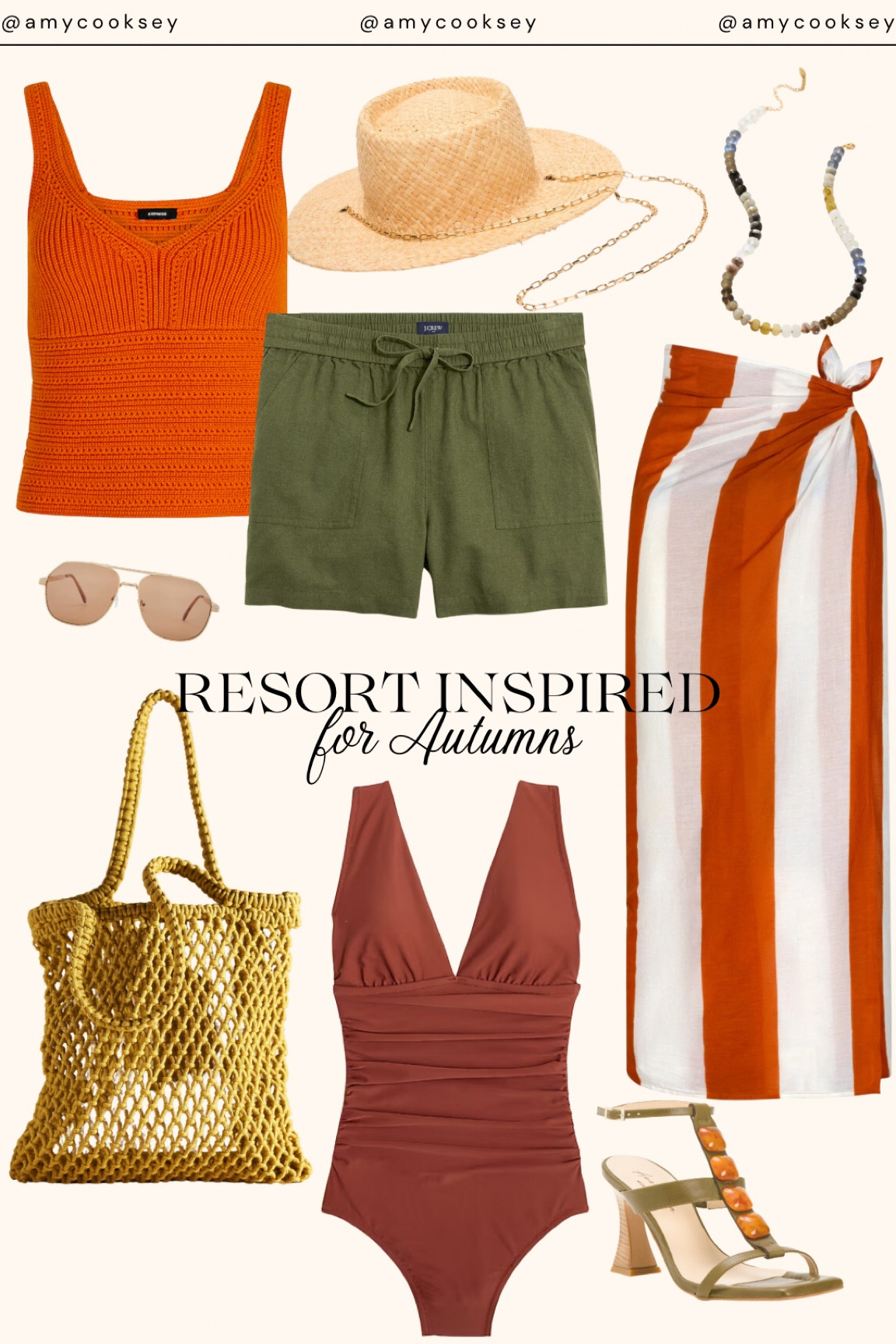 #hocAUTUMN RESORT WEAR 

True Autumn | Brown Swimsuit | Sarong | Costal Style | Beach Looks | Crochet Tank | Statement Show | Beach Hat | Green Linen 

#LTKStyleTip #LTKShoeCrush #LTKSwim