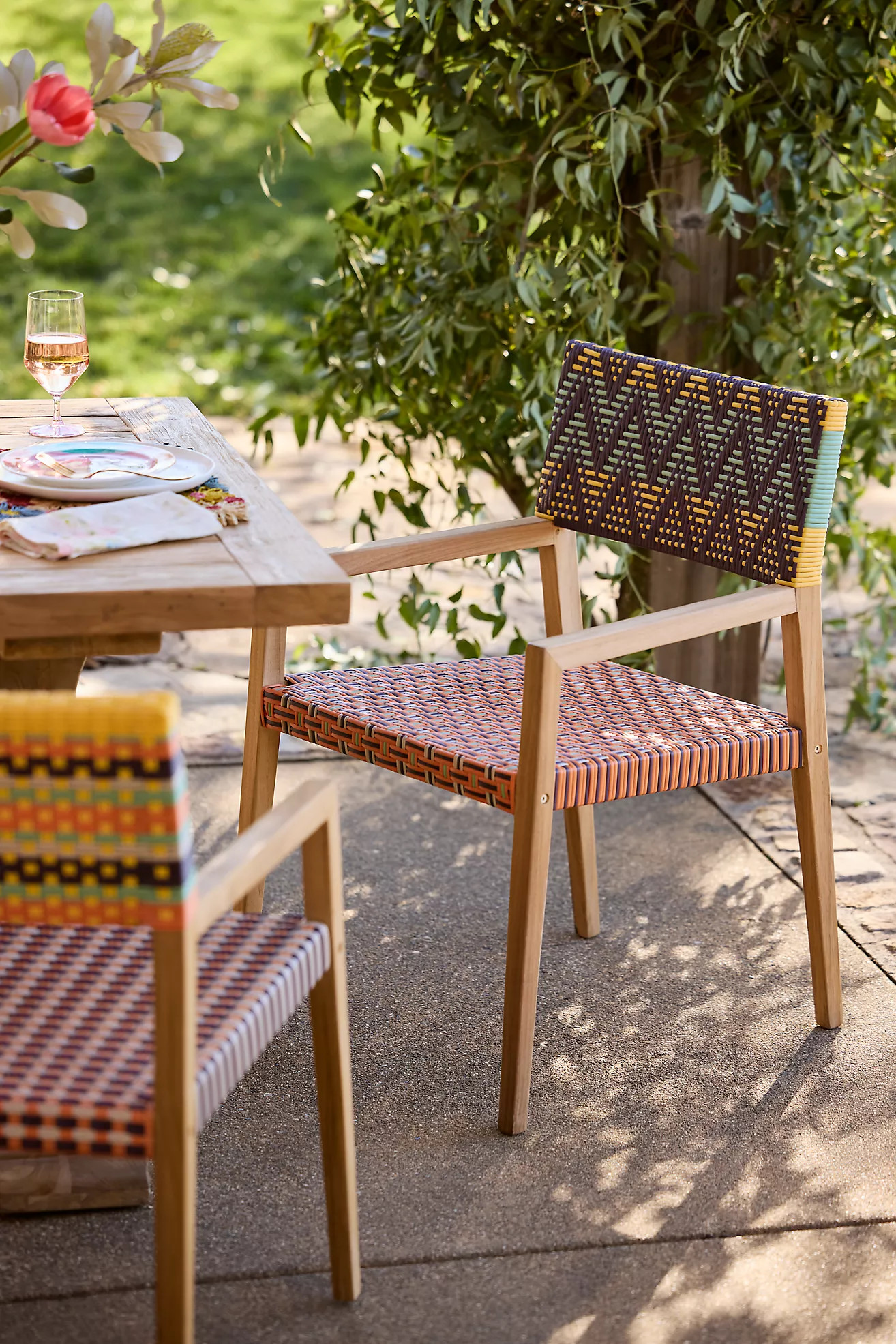Havana Wicker + Teak Dining Chair, Global | Terrain
